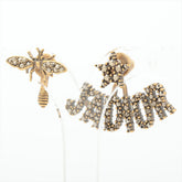 Christian Dior J'Adior Bee Brushed Gold Earrings Costume Jewellery